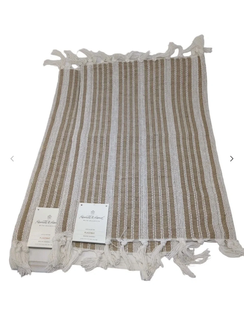 Hearth & Hand with Magnolia Jute & Cotton Placemats Set of 4 - 14
